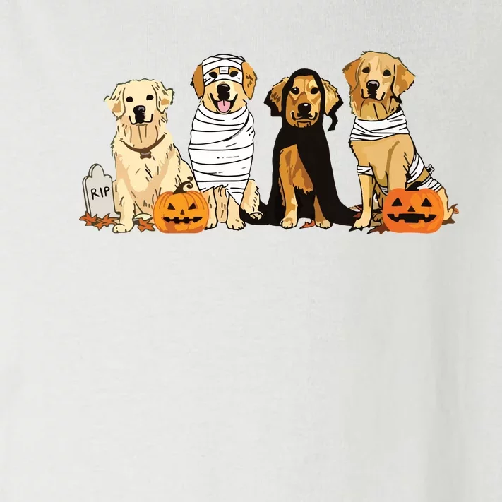 Golden Retriever Ghost Dog Halloween Golden Retriever Witch Vneck Toddler Long Sleeve Shirt