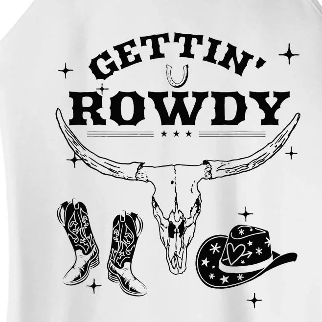 Getting Rowdy Getting Hitched Nashville Bachelorette Party Women’s Perfect Tri Rocker Tank