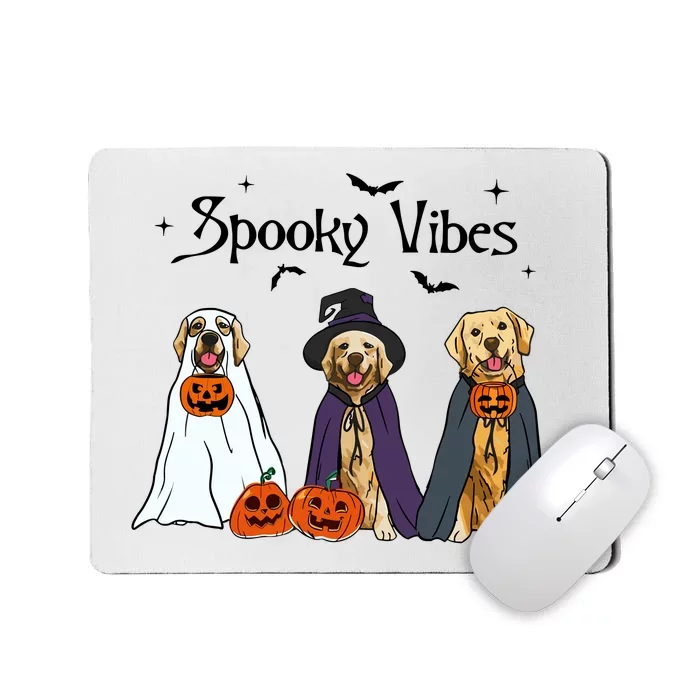 Golden Retriever Ghost Dogs Halloween Dog Witch Spooky Vibes Mousepad