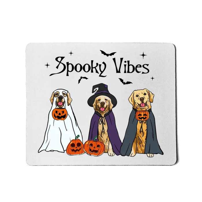 Golden Retriever Ghost Dogs Halloween Dog Witch Spooky Vibes Mousepad