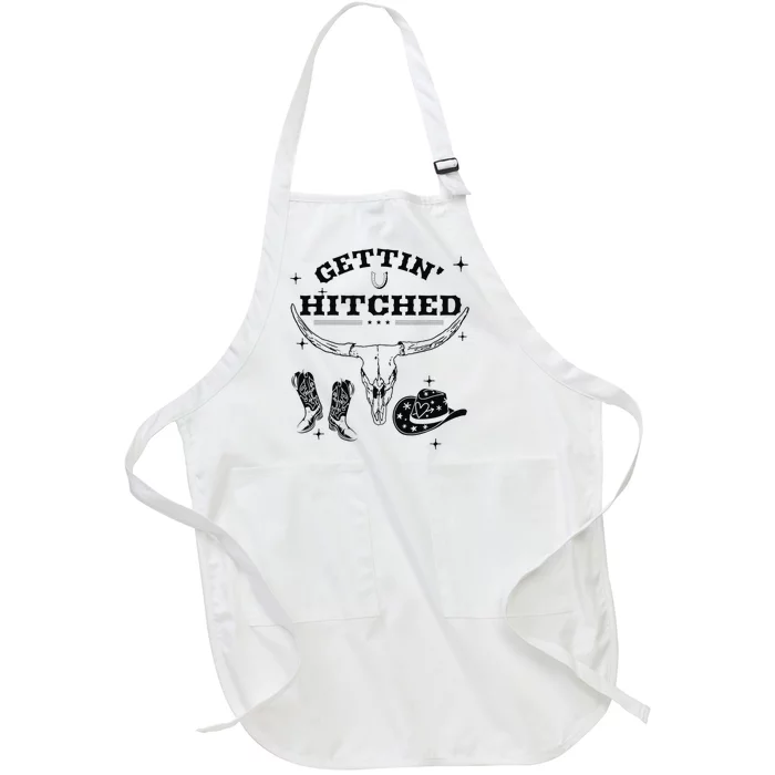 Getting Rowdy Getting Hitched Nashville Bachelorette Party Full-Length Apron With Pocket