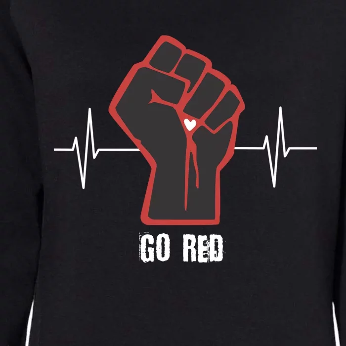 Go Red Heart Disease Awareness Month Gift Womens California Wash Sweatshirt