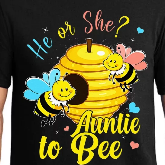 Gender Reveal He Or She Auntie To Bee Baby Announcement Pajama Set