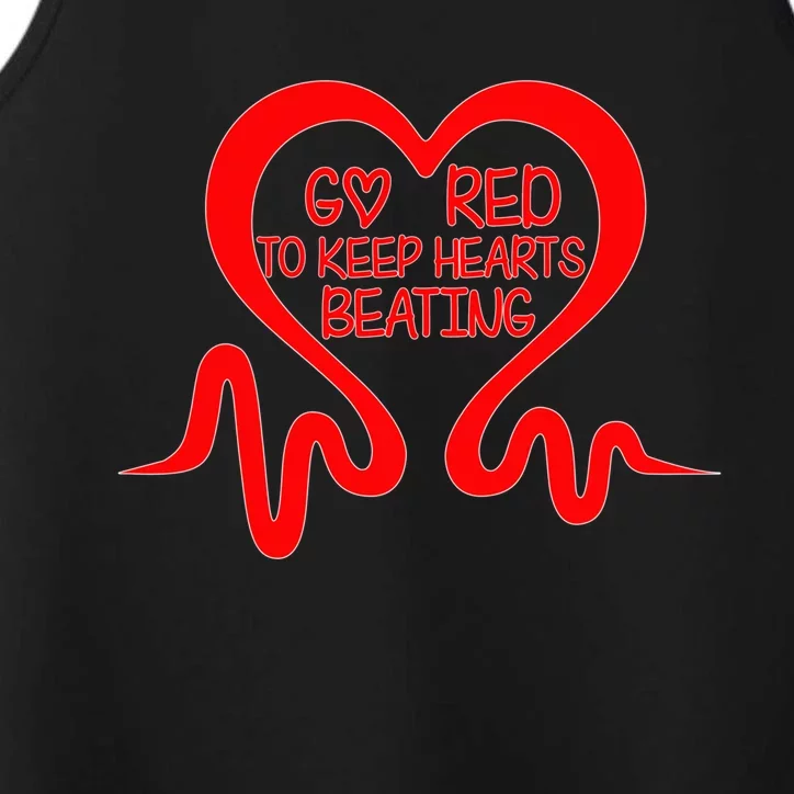 Go Red Heart Disease Awareness Month Gift Performance Tank