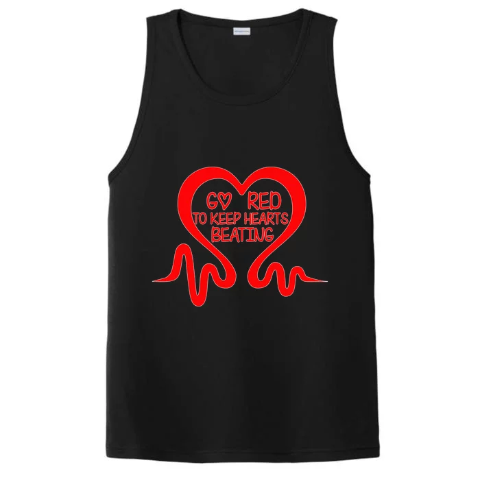 Go Red Heart Disease Awareness Month Gift Performance Tank