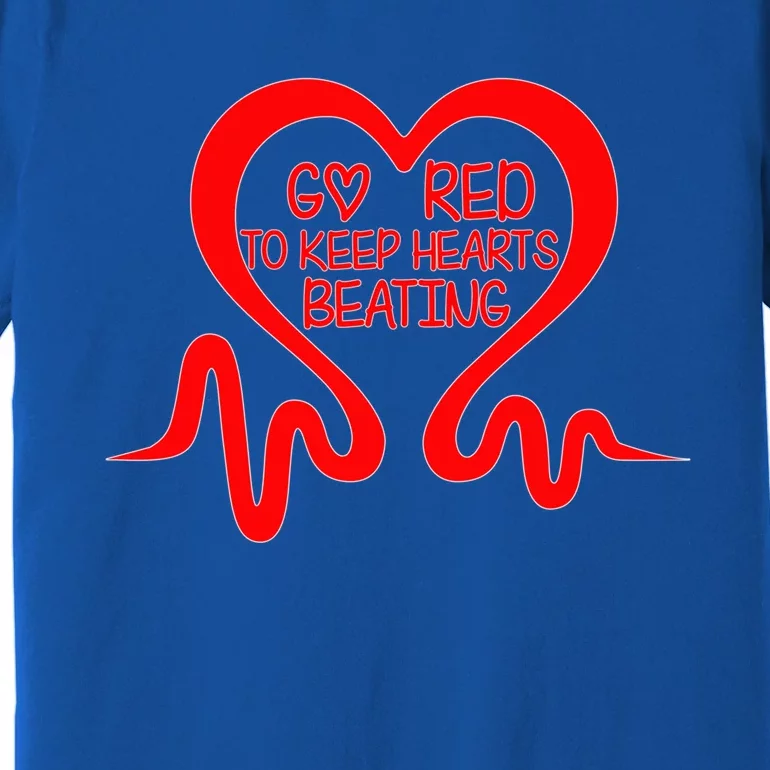 Go Red Heart Disease Awareness Month Gift Premium T-Shirt