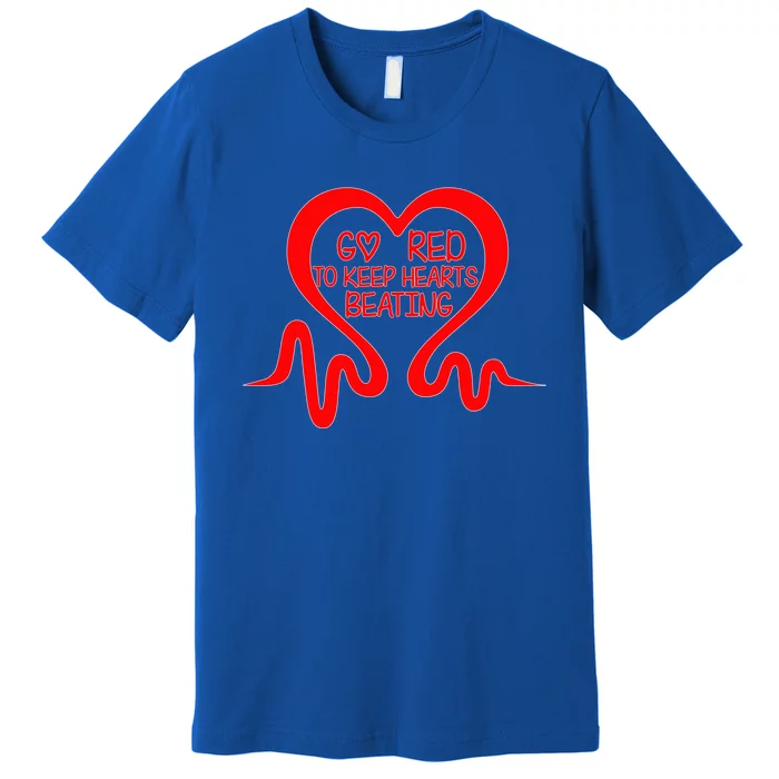 Go Red Heart Disease Awareness Month Gift Premium T-Shirt