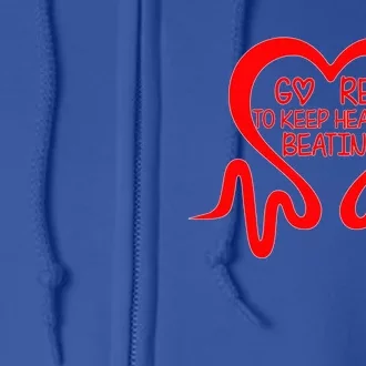 Go Red Heart Disease Awareness Month Gift Full Zip Hoodie