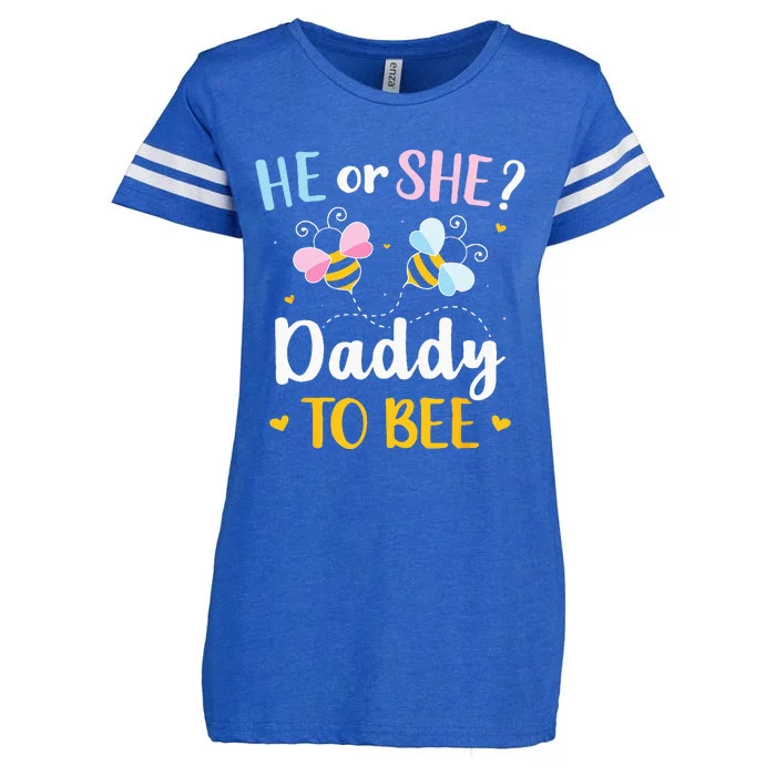 Gender reveal he or she daddy matching family baby party Enza Ladies Jersey Football T-Shirt