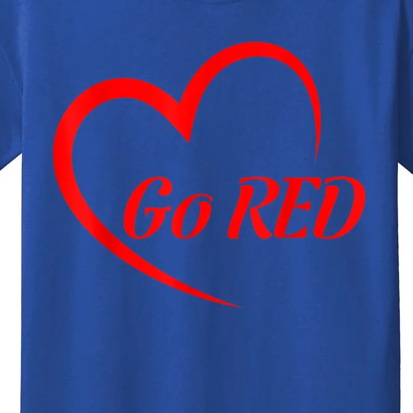 Go Red Heart Disease Awareness Red Heart Cool Gift Kids T-Shirt