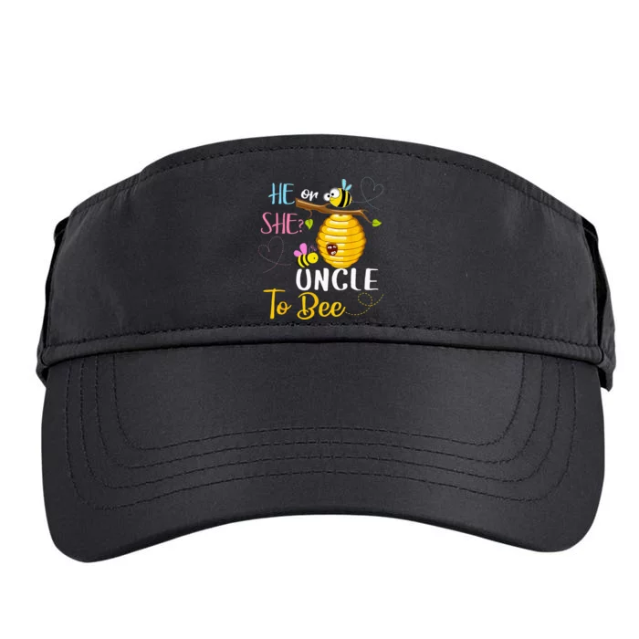 Gender Reveal He Or She Uncle To Bee Mothers Day Adult Drive Performance Visor