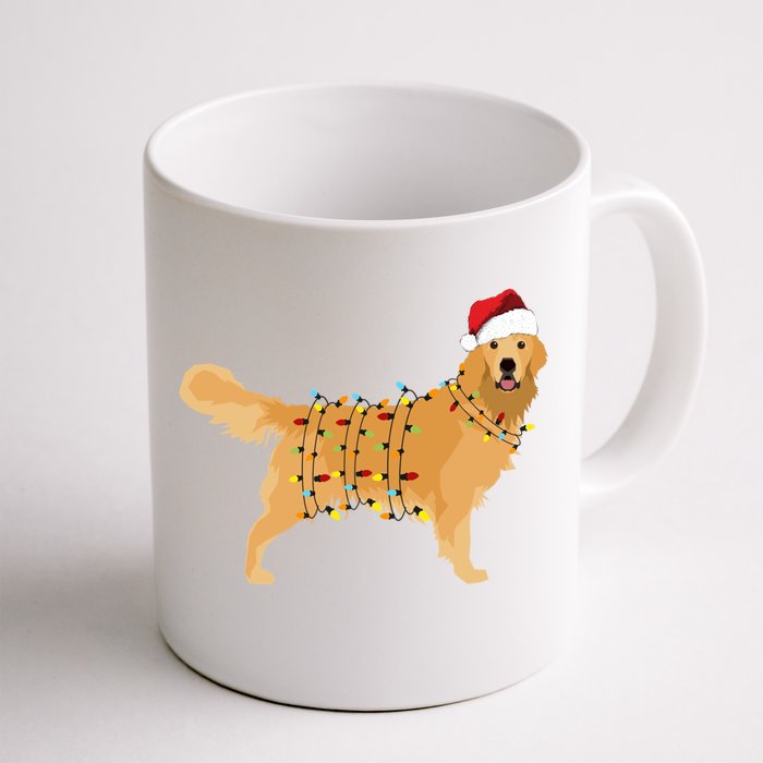 Golden Retriever Holiday Christmas Light Essential Front & Back Coffee Mug