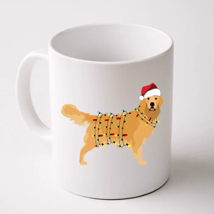 Golden Retriever Holiday Christmas Light Essential Front & Back Coffee Mug