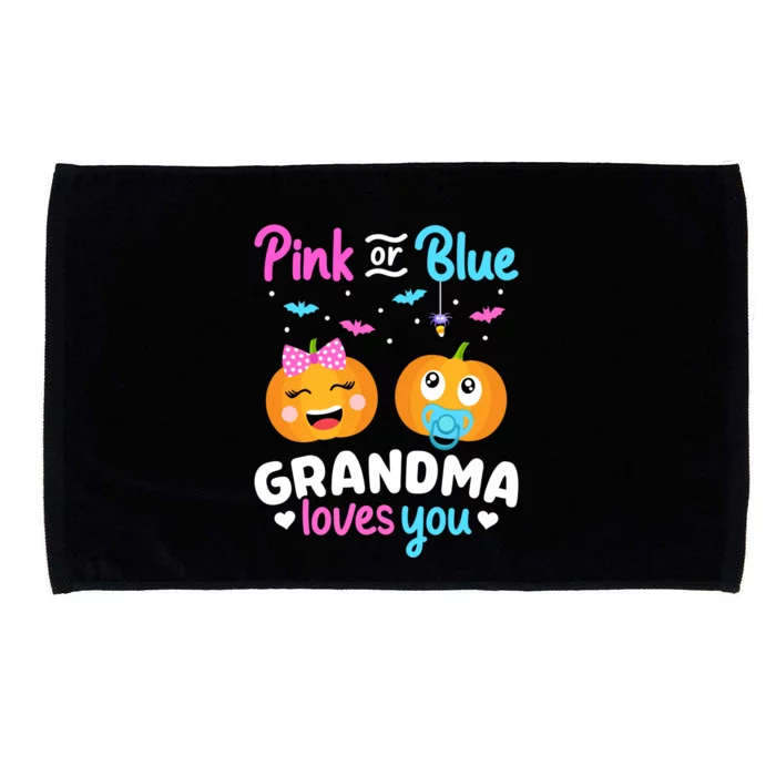 Gender Reveal Halloween Pregnancy Pink Blue Grandma Love Cute Gift Microfiber Hand Towel