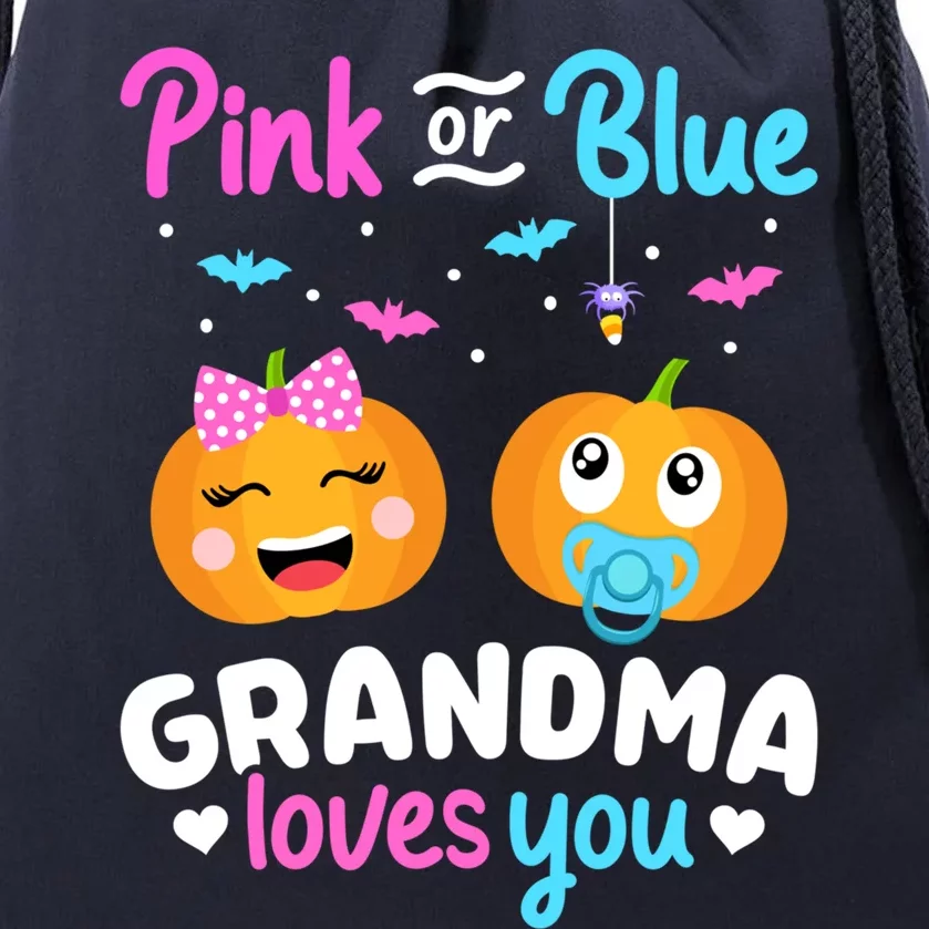 Gender Reveal Halloween Pregnancy Pink Blue Grandma Love Cute Gift Drawstring Bag