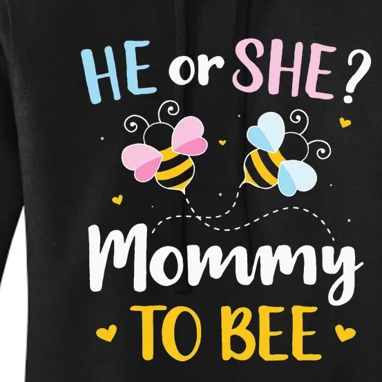 Gender reveal he or she mommy matching family baby party Women's Pullover Hoodie