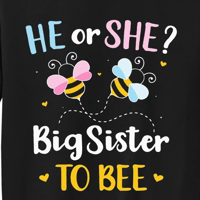 Gender reveal he or she sister matching baby party Tall Sweatshirt