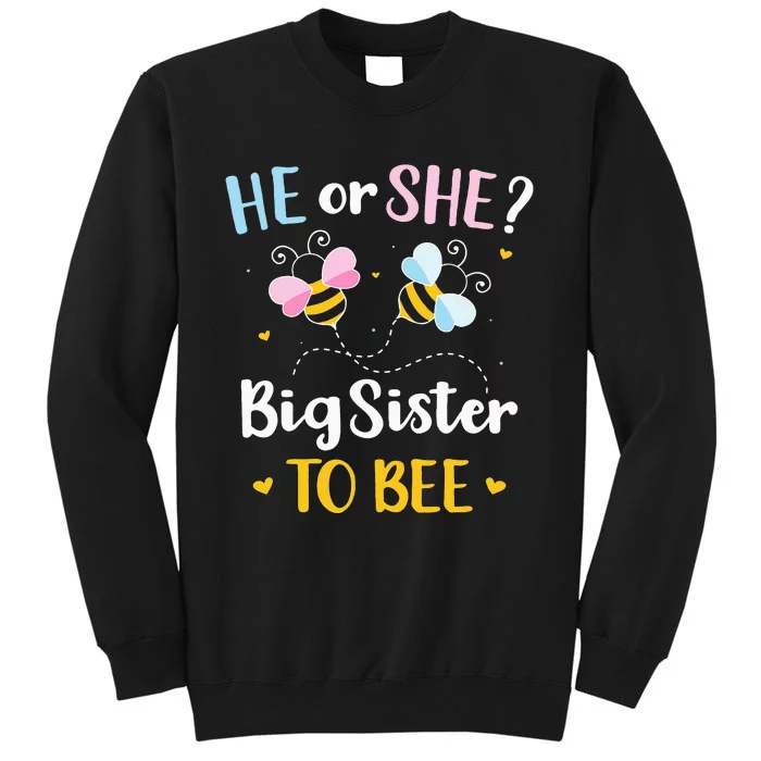 Gender reveal he or she sister matching baby party Tall Sweatshirt