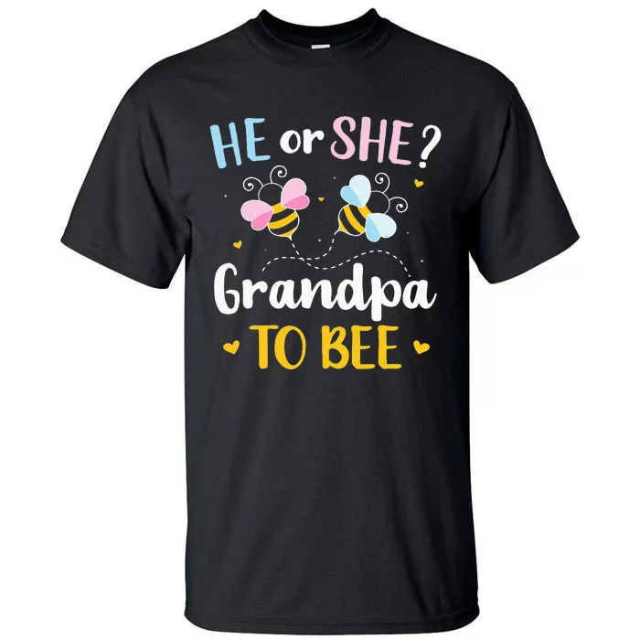 Gender reveal he or she grandpa matching family baby party Tall T-Shirt