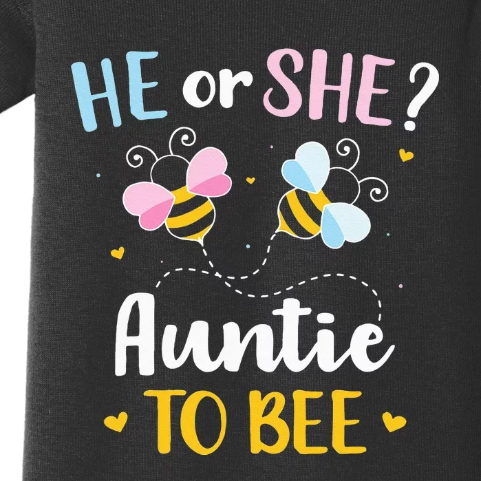 Gender reveal he or she auntie matching family baby party Baby Bodysuit