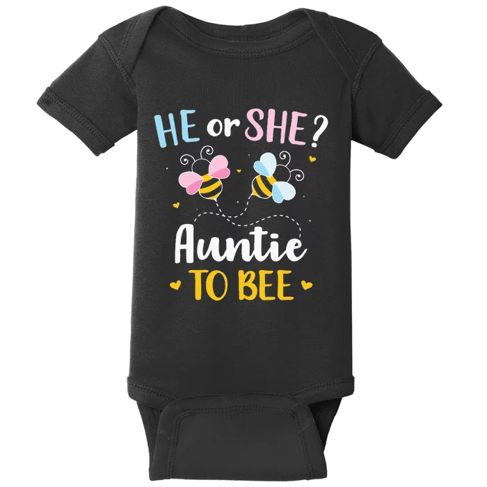 Gender reveal he or she auntie matching family baby party Baby Bodysuit