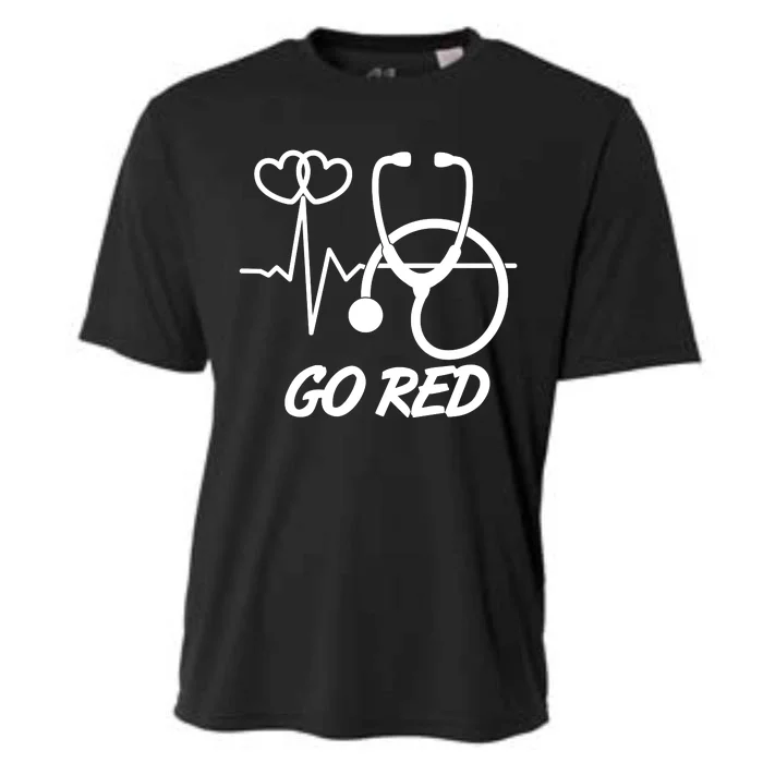 Go Red Heart Disease Awareness Month Wear Red Cooling Performance Crew T-Shirt