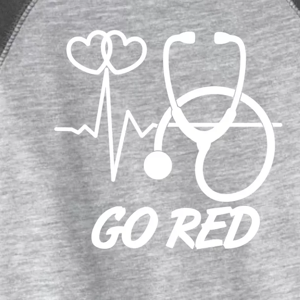 Go Red Heart Disease Awareness Month Wear Red Toddler Fine Jersey T-Shirt