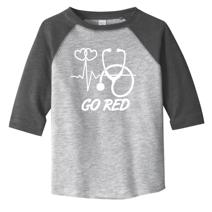 Go Red Heart Disease Awareness Month Wear Red Toddler Fine Jersey T-Shirt