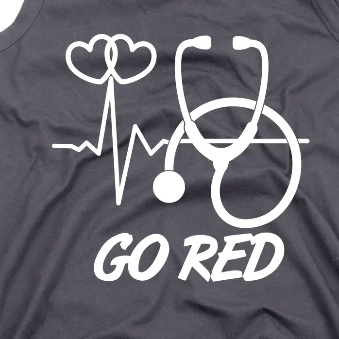 Go Red Heart Disease Awareness Month Wear Red Tank Top