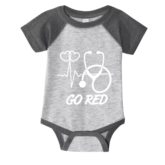 Go Red Heart Disease Awareness Month Wear Red Infant Baby Jersey Bodysuit