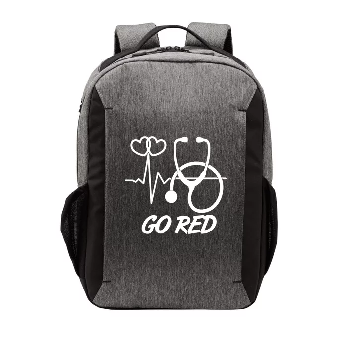 Go Red Heart Disease Awareness Month Wear Red Vector Backpack