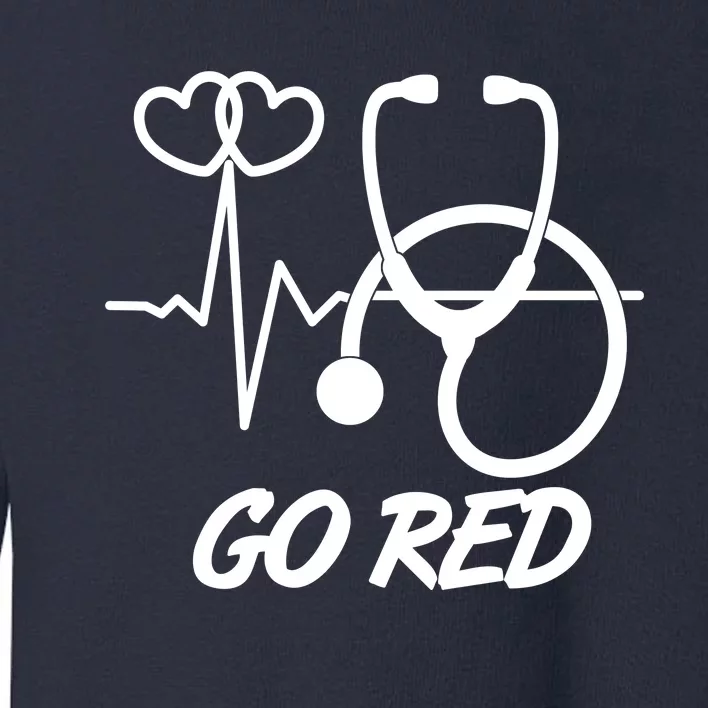 Go Red Heart Disease Awareness Month Wear Red Toddler Sweatshirt