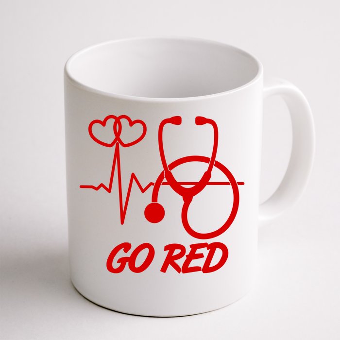 Go Red Heart Disease Awareness Month Wear Red Front & Back Coffee Mug