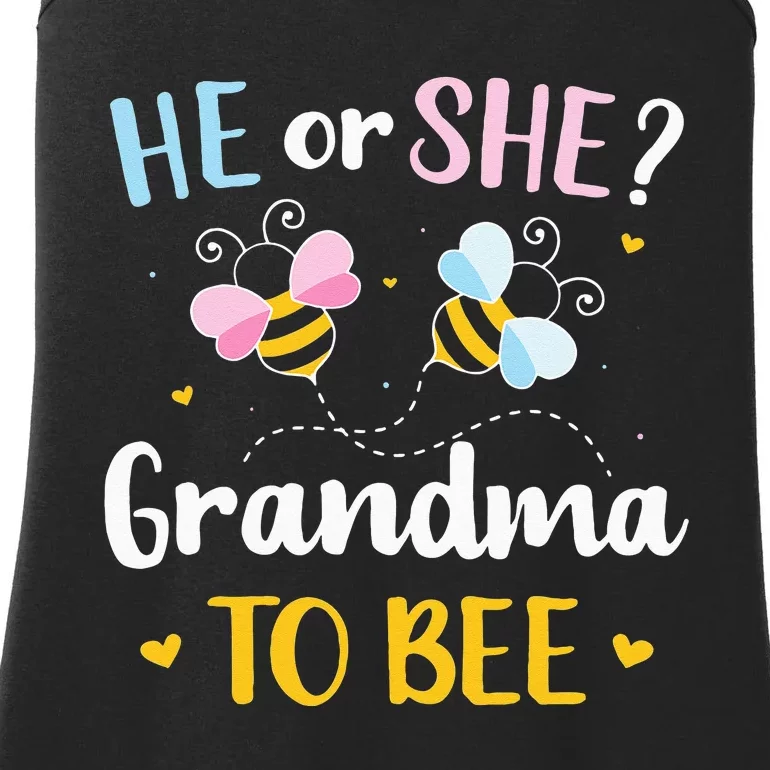 Gender reveal he or she grandma matching family baby party Ladies Essential Tank