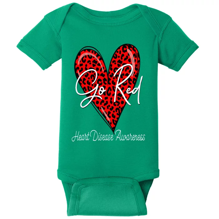 Go Red Heart Disease Awareness Chd Women February Wear Red Baby Bodysuit