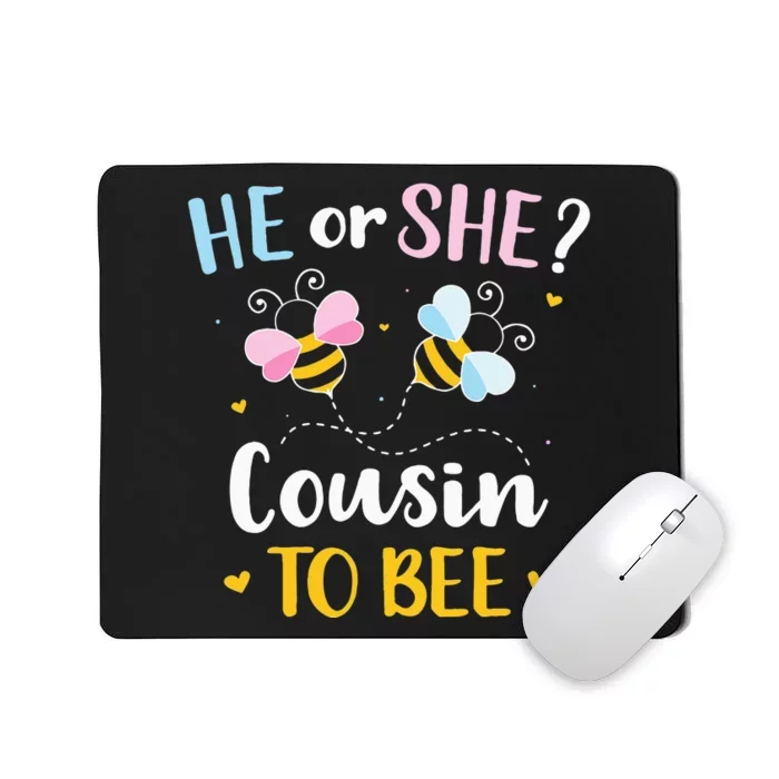 Gender reveal he or she cousin matching family baby party Mousepad