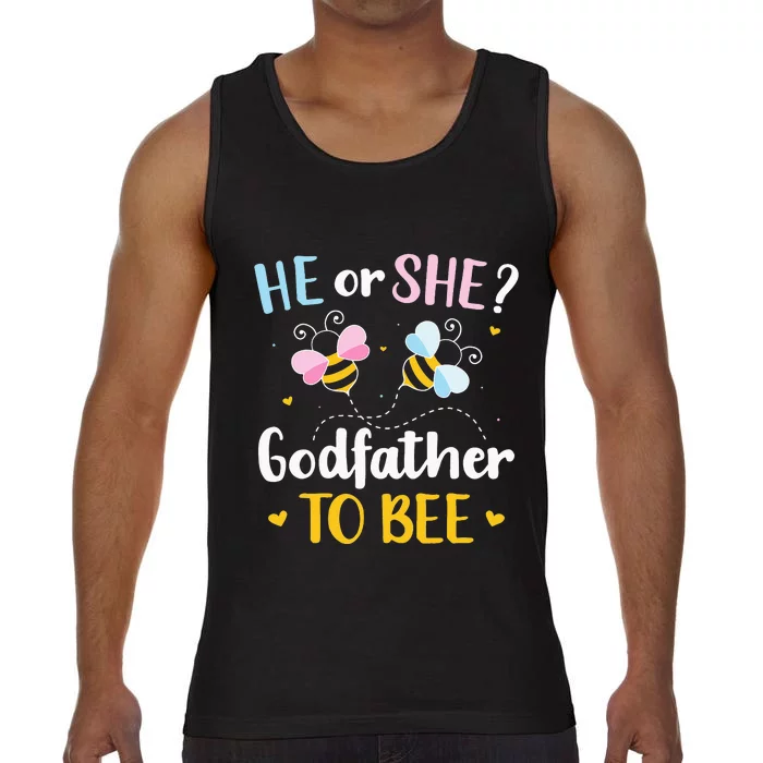 Gender reveal he or she godfather matching family baby party Comfort Colors® Tank Top