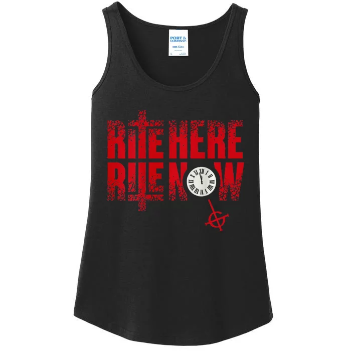 Ghost – Rite Here Rite Now Title Ladies Essential Tank