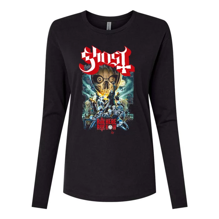 Ghost – Rite Here Rite Now Poster Womens Cotton Relaxed Long Sleeve T-Shirt