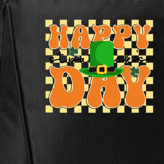 Groovy Retro Happy St.patrick's Day Gift City Backpack