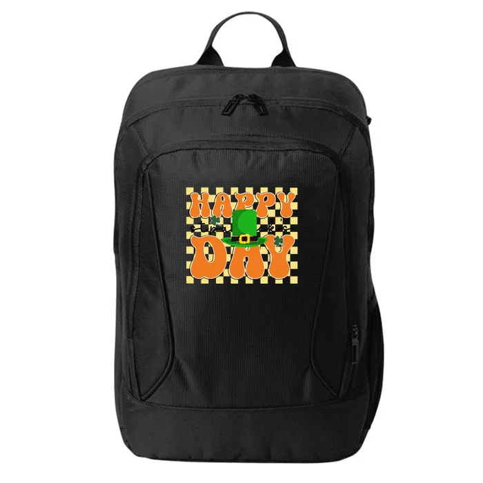 Groovy Retro Happy St.patrick's Day Gift City Backpack