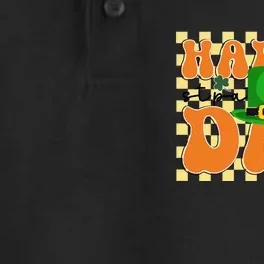 Groovy Retro Happy St.patrick's Day Gift Dry Zone Grid Performance Polo