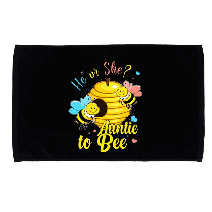 Gender Reveal He Or She Auntie To Bee Baby Announcement Microfiber Hand Towel