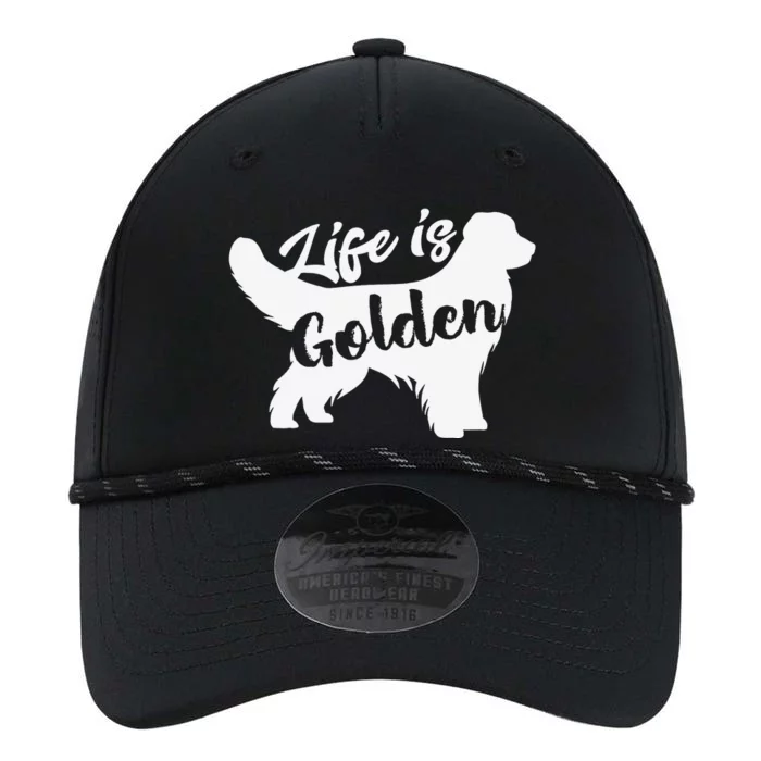 Golden Retriever Hund Life is golden retro vintage Performance The Dyno Cap