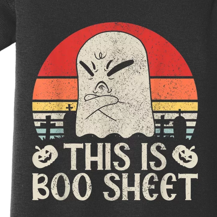 Ghost Retro Halloween Outfit, This Is Boo Sheet Baby Bodysuit