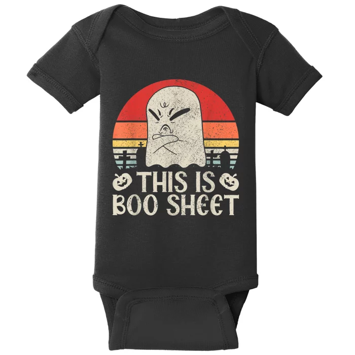 Ghost Retro Halloween Outfit, This Is Boo Sheet Baby Bodysuit