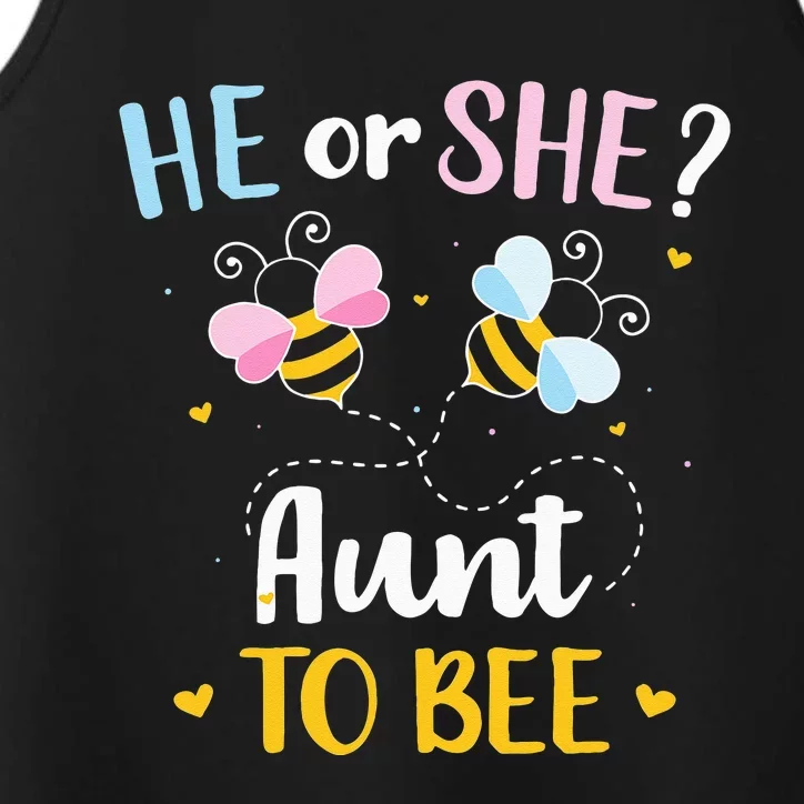 Gender reveal he or she aunt matching family baby party Performance Tank