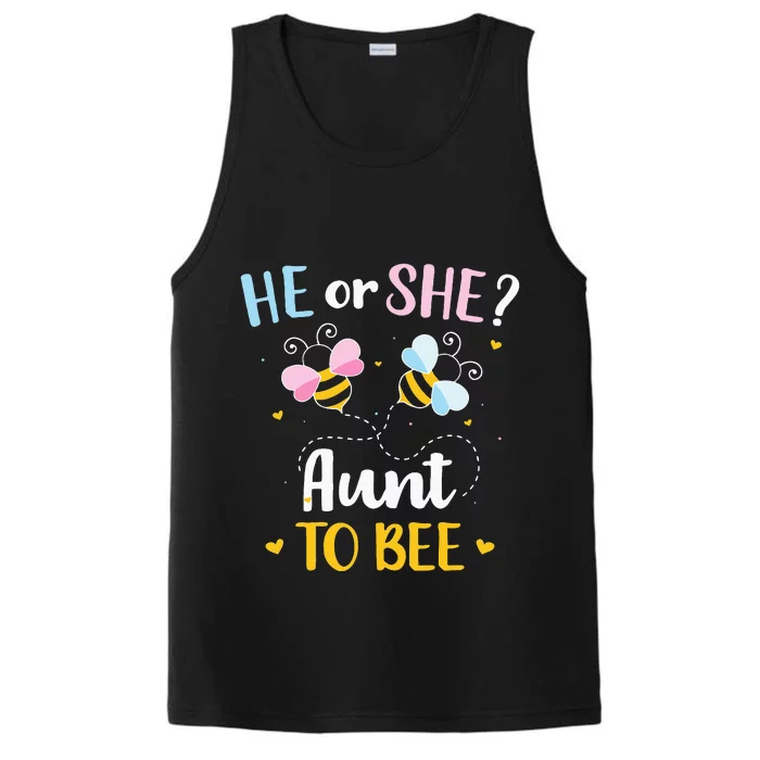 Gender reveal he or she aunt matching family baby party Performance Tank