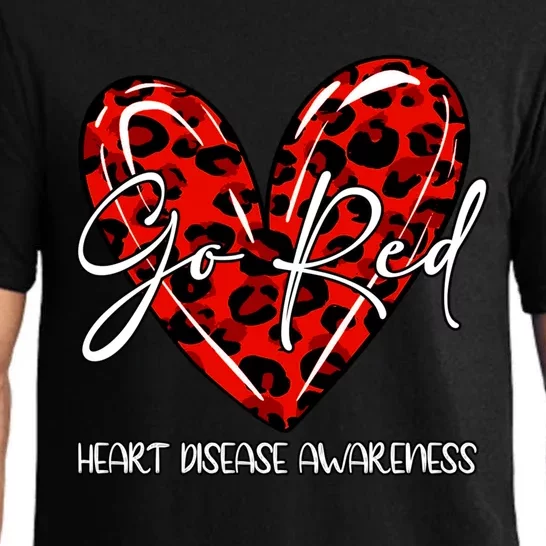 Go Red Heart Disease Awareness Month Leopard Gift Pajama Set