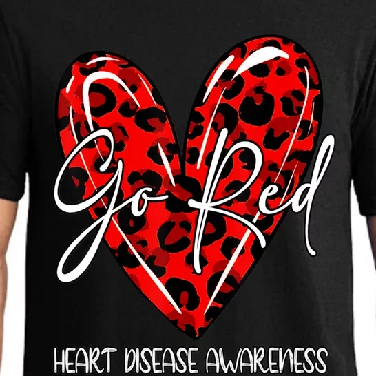 Go Red Heart Disease Awareness Month Leopard Gift Pajama Set